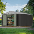 10x10 FT Grey Outdoor Storage Shed Q787