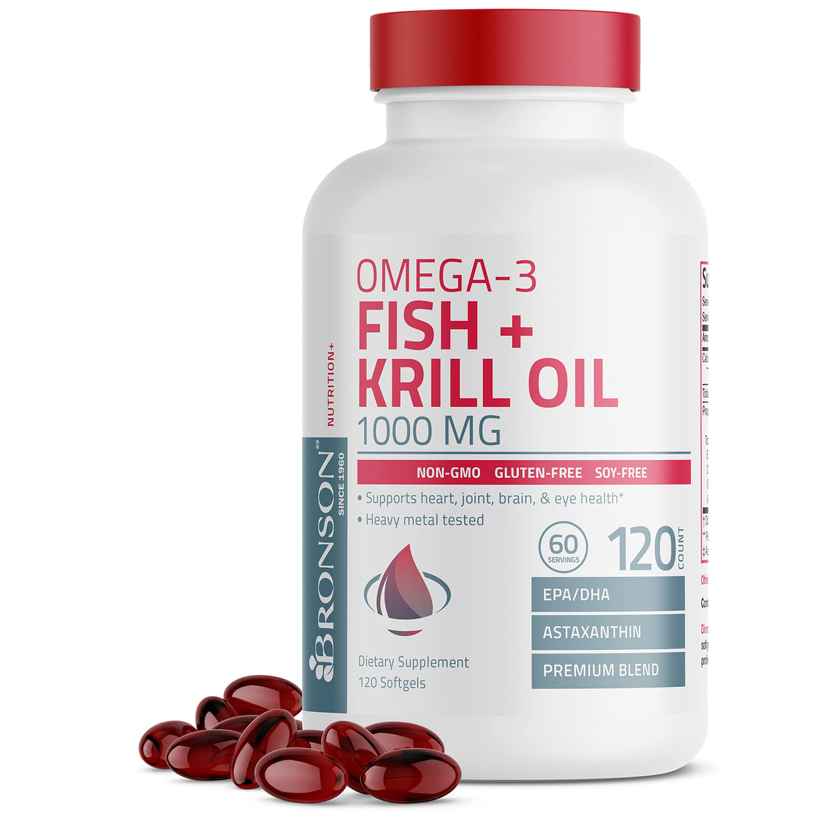 Omega-3 Fish + Krill Oil 1000 mg Softgels V3407
