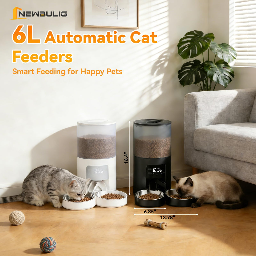 Automatic Cat Feeder 6L White V73156