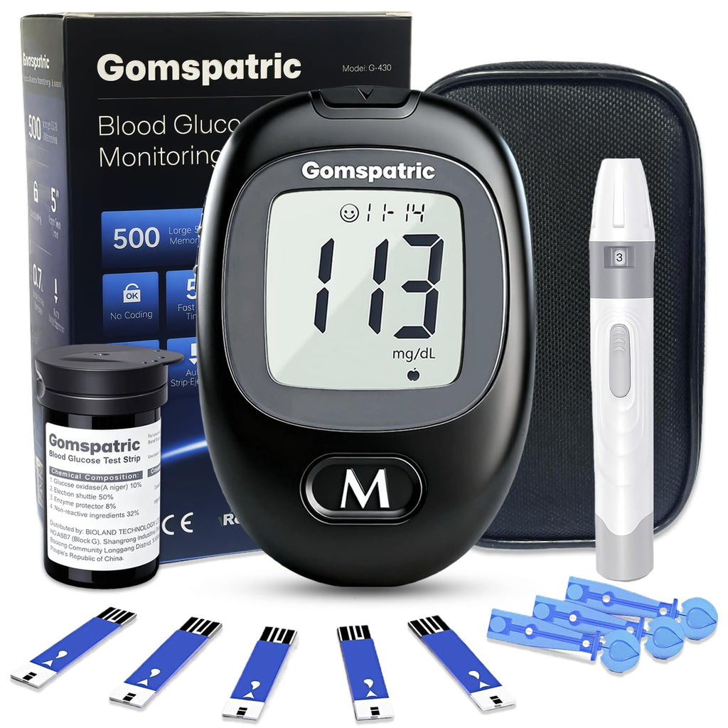 Blood Glucose Monitor Kit with 50 Test Strips and 50 Lancets N470