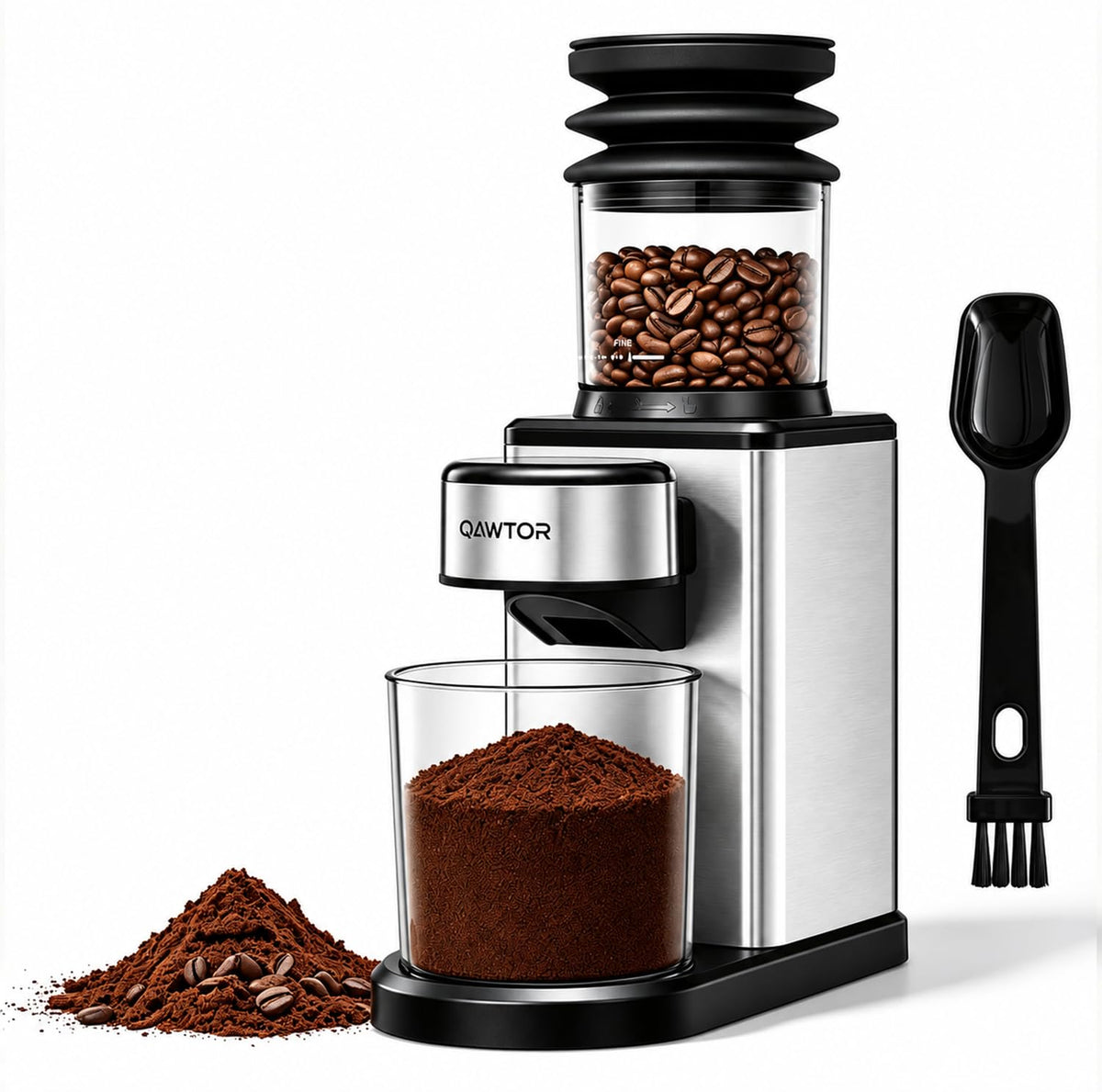 Conical Burr Coffee Bean Grinder, 25 Precise Settings, Anti-Static D8287