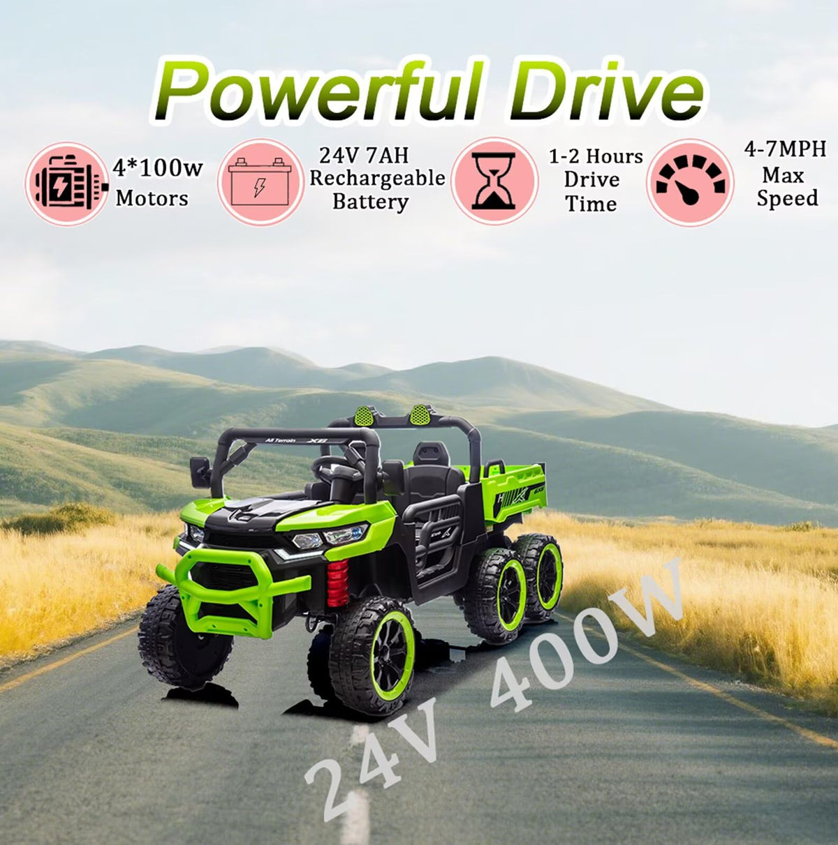 24V 2 Seater Ride On Dump Truck with Dump Bed V799