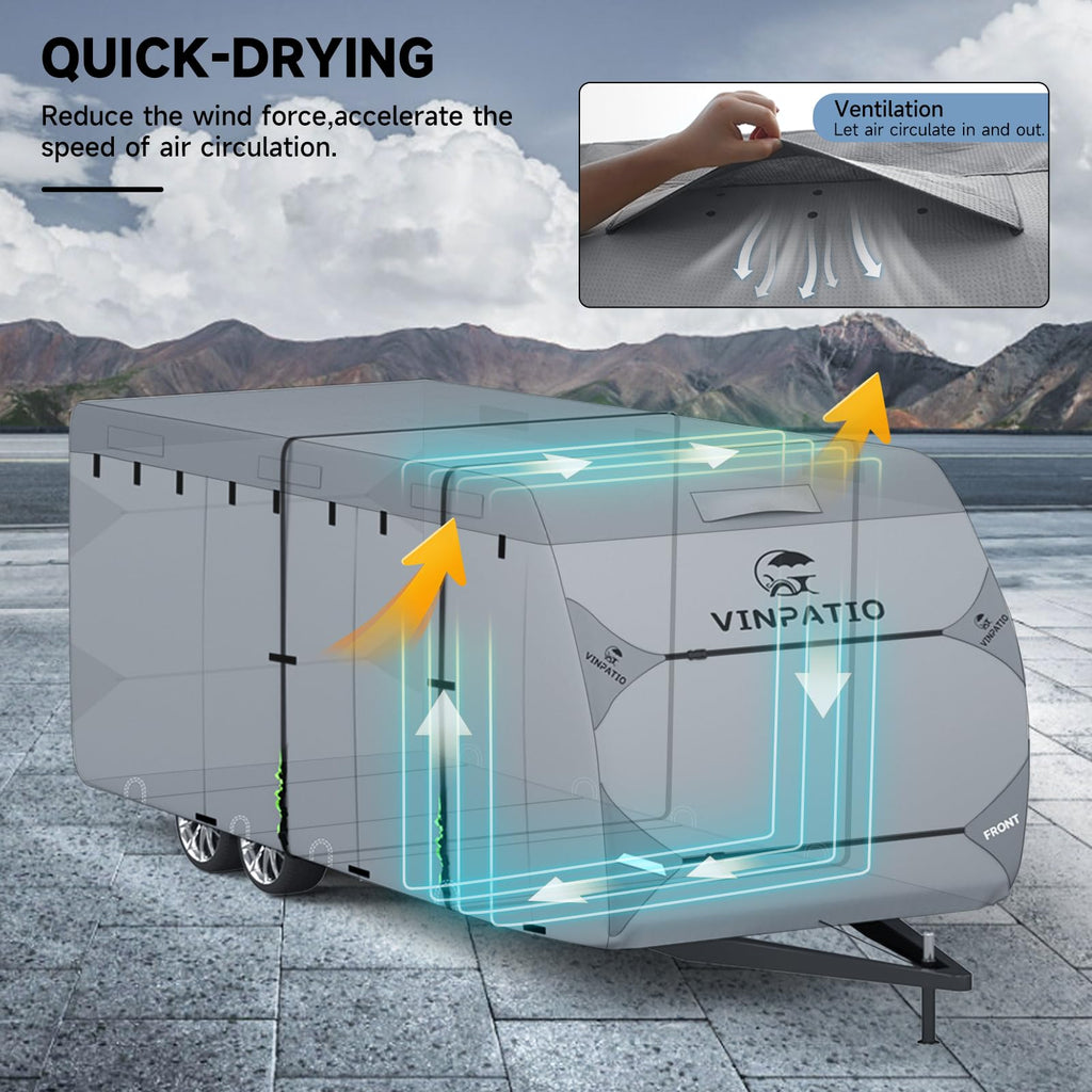 7 Layers Travel Trailer Cover Fits 30'-33' S683507