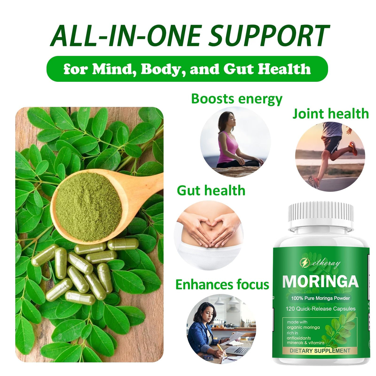 Moringa Capsules 800mg 120 Capsules N5708