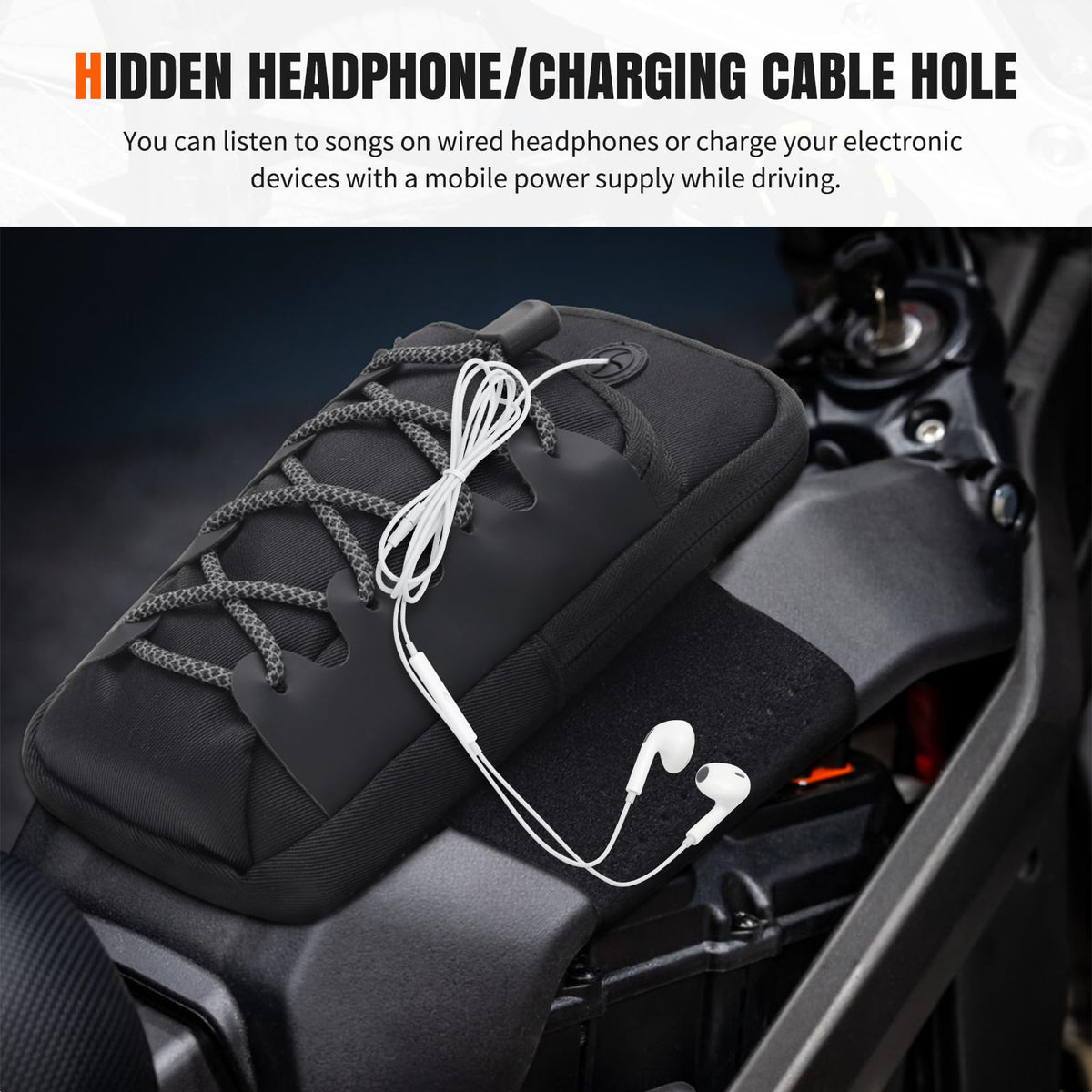 Black Dirt Bike Frame Bag Y7370