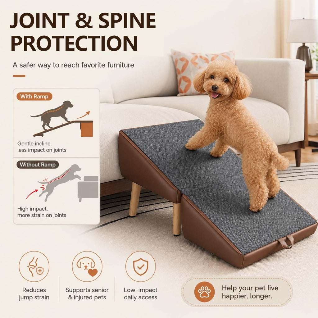 16" H Foldable Wooden Pet Stairs R61958