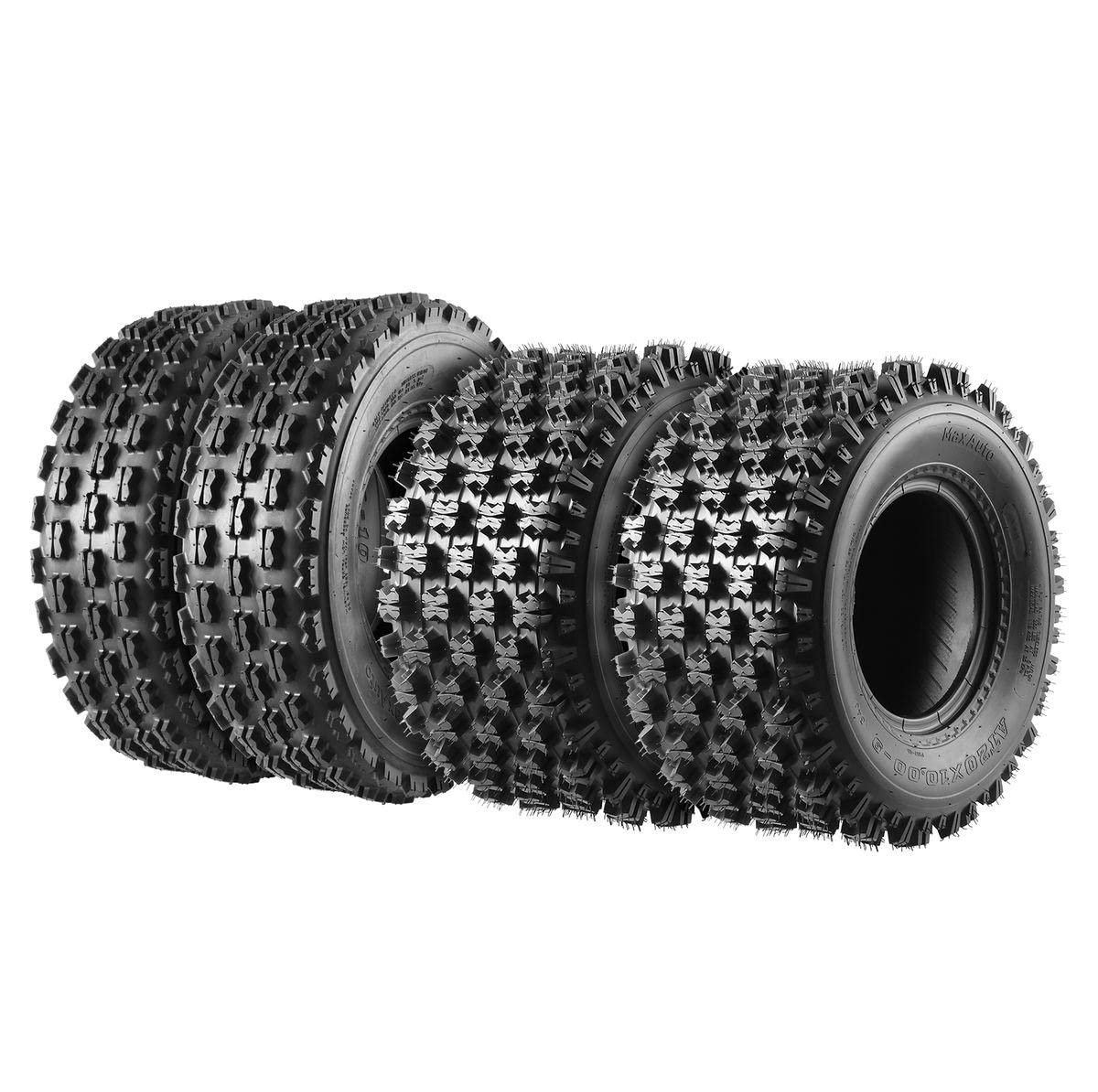 Set of 4 Sport ATV Tires 22x7-10 Front & 20x10-9 Rear 4PR H505