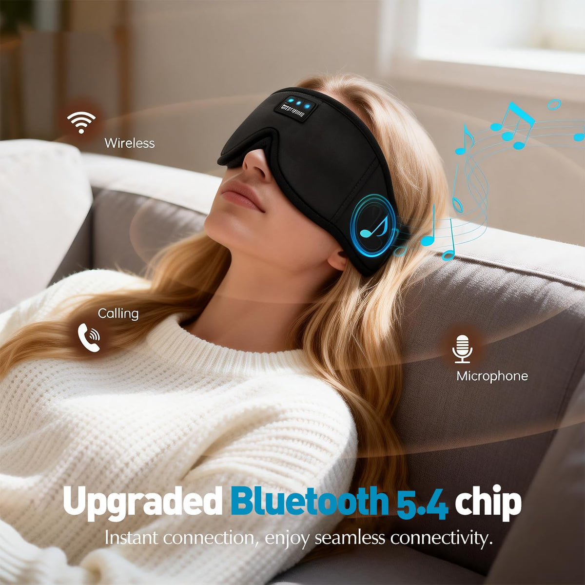 Bluetooth Sleep Mask with Headphones T771627