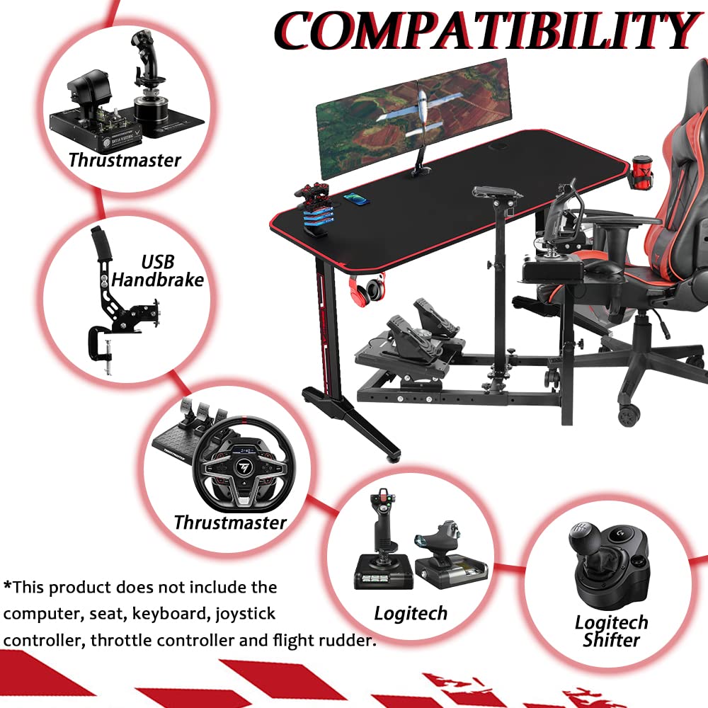 Flight Sim Stand with 3 Shift Lever Panels D169828