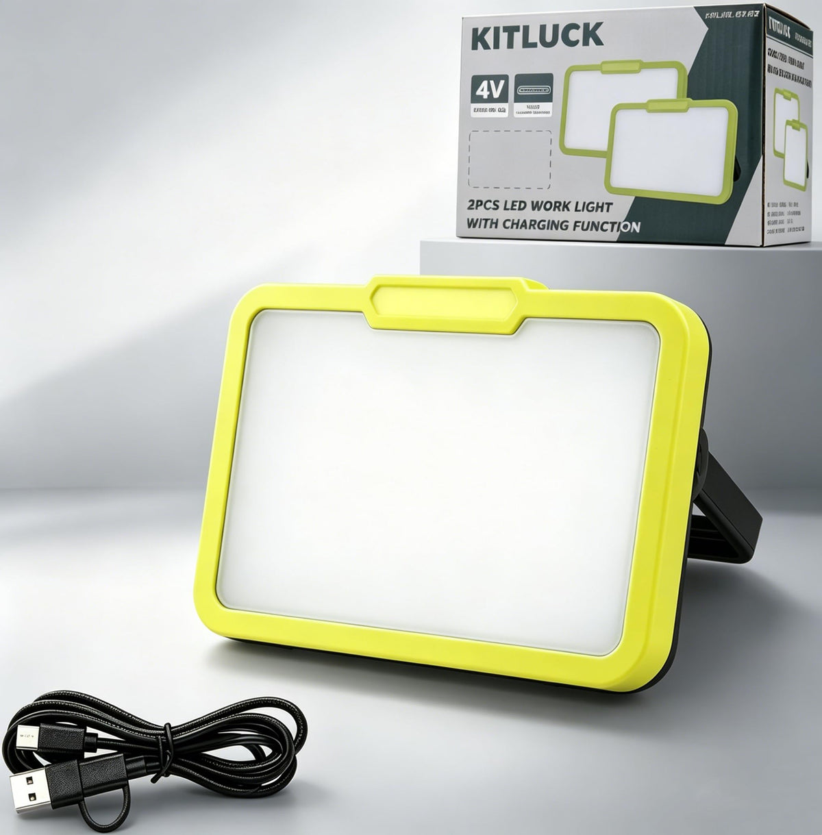 LED Work Light, Rechargeable, 700 LM Magnetic Portable Flood Light with Adjustable Stand, IP54 Waterproof, 3 Lighting Modes with Emergency SOS, 1Pack A56335