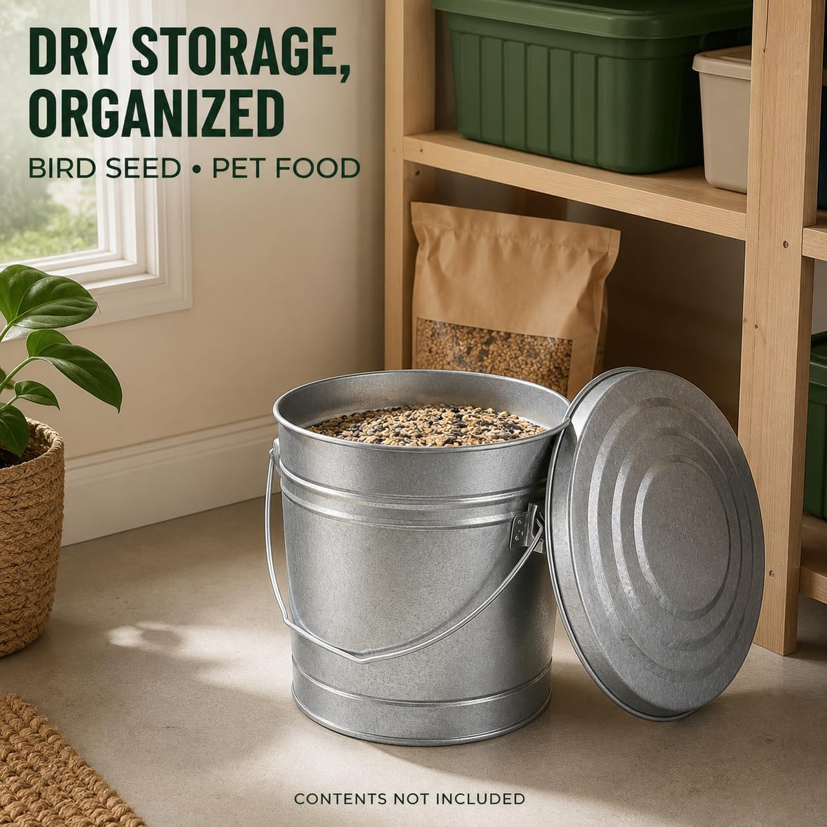 6 Gallon Steel Locking Can with Wire Handle D704850