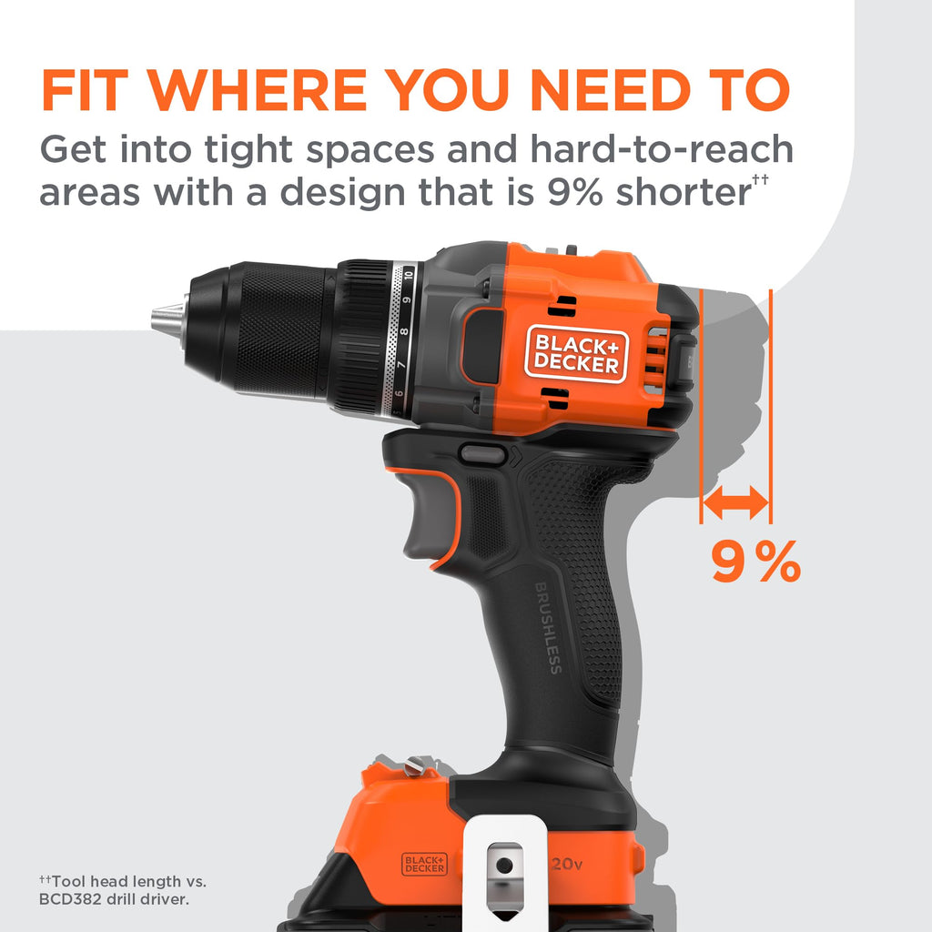 20V MAX Cordless Brushless Drill Driver with 30 Pc. Drill Bit Set V87933