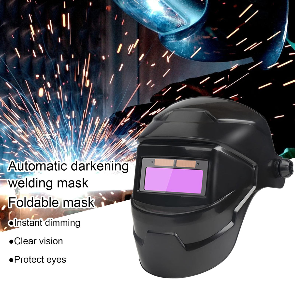 Adjustable Solar Powered Auto Darkening Welding Helmet V443