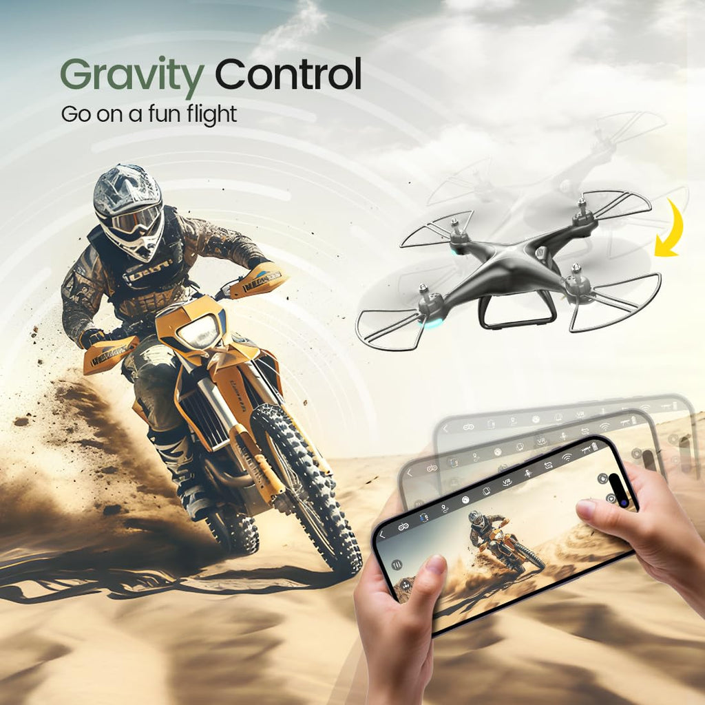 FPV RC Drone with 1080P HD Camera 2 Batteries E7210