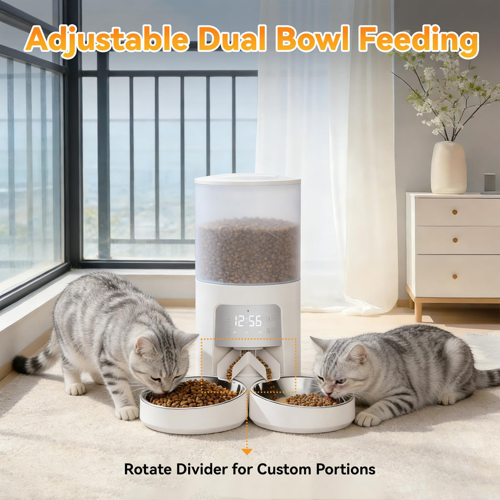 Automatic Cat Feeder 6L White V73156