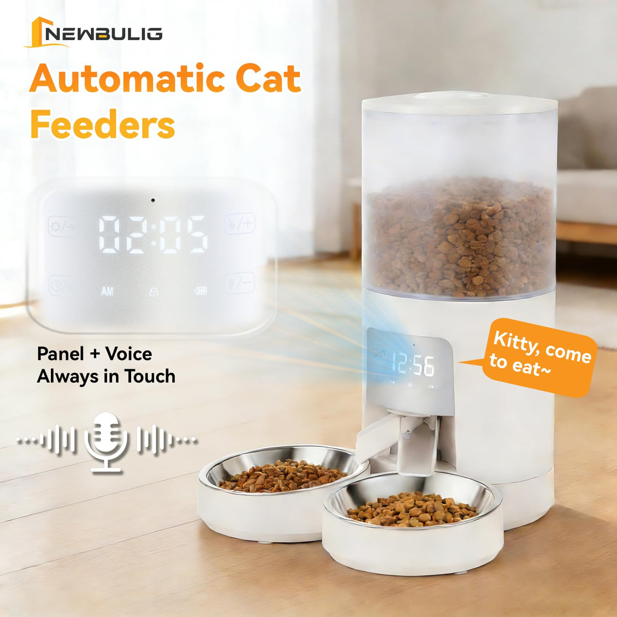 Automatic Cat Feeder 6L White V73156