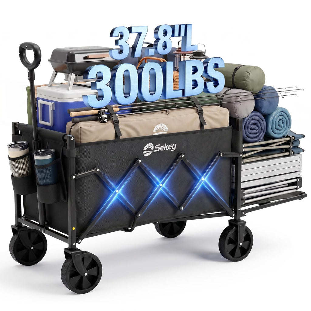 Collapsible Wagon with Tailgate, 300 lb Capacity Z88812