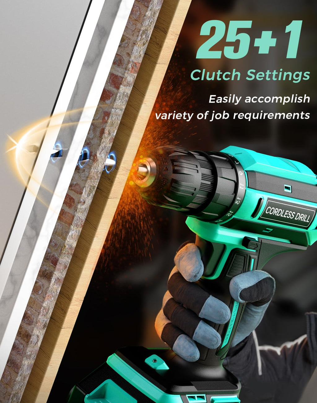 20V MAX Cordless Drill Set with 2 Batteries & Charger Z41319