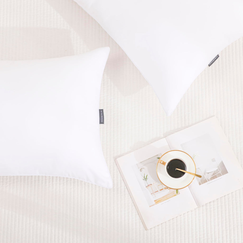 Gold Down Alternative Bed Pillow Set of 2 King Size Q335034