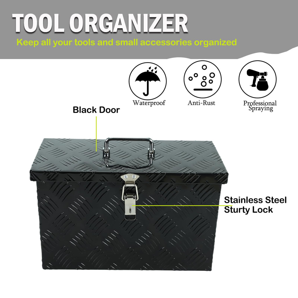 16 Inch Heavy-Duty Aluminum Truck Tool Box with Stripe Tread Design T97670