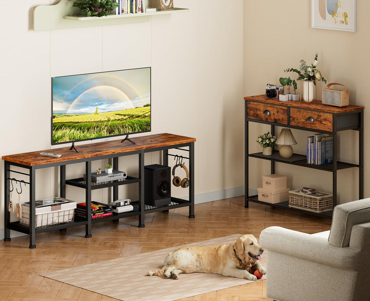 TV Stand with Open Shelves Q12641