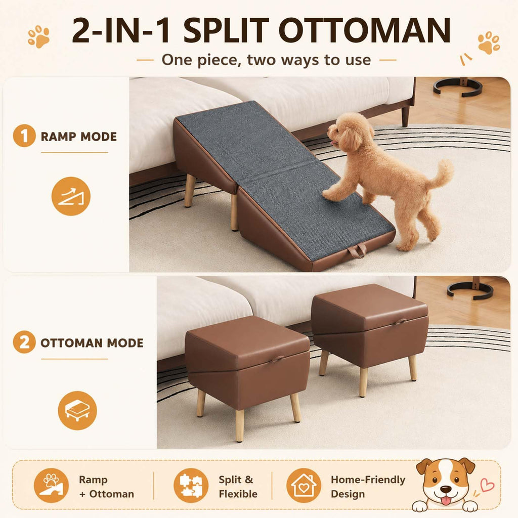 16" H Foldable Wooden Pet Stairs R61958