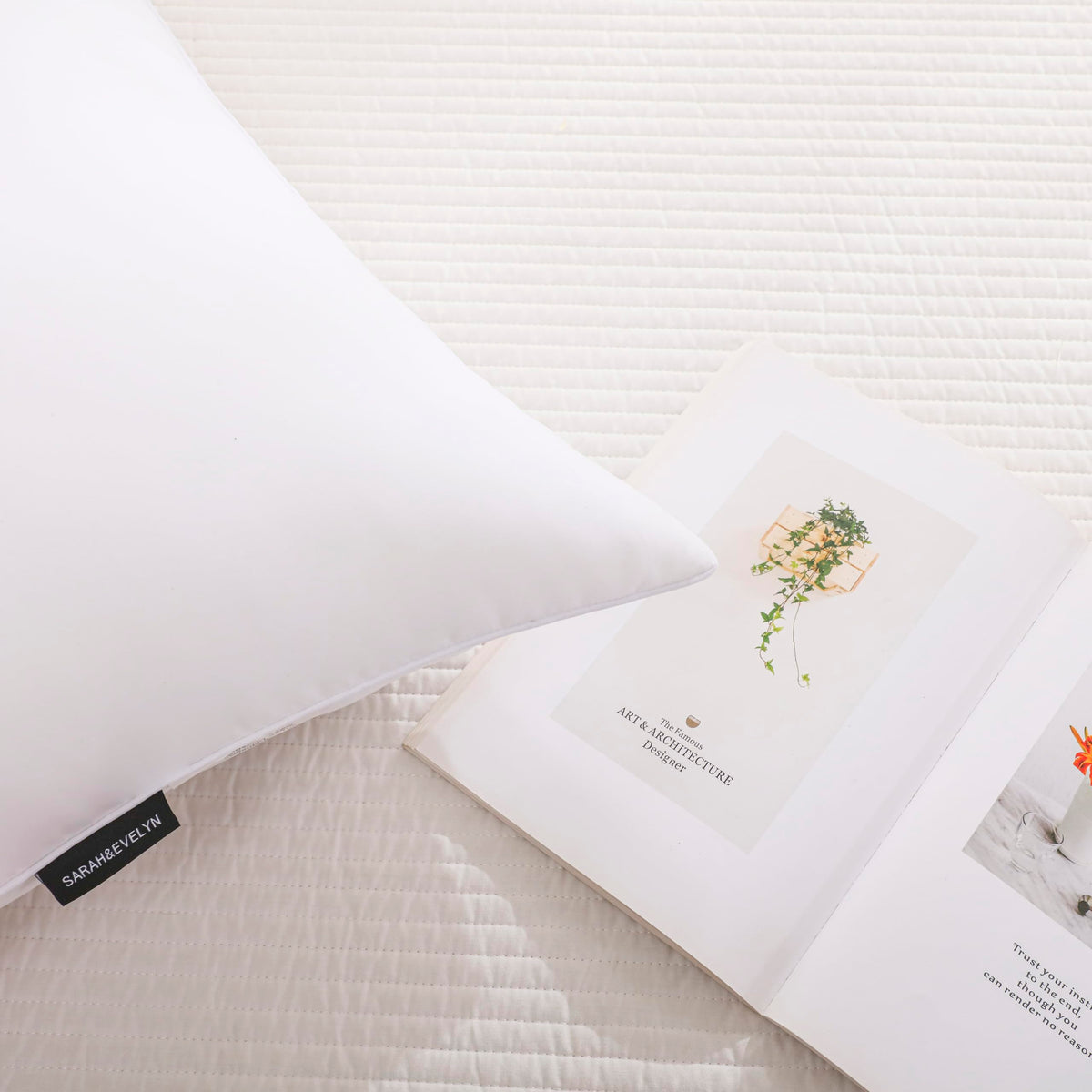 Gold Down Alternative Bed Pillow Set of 2 King Size Q335034