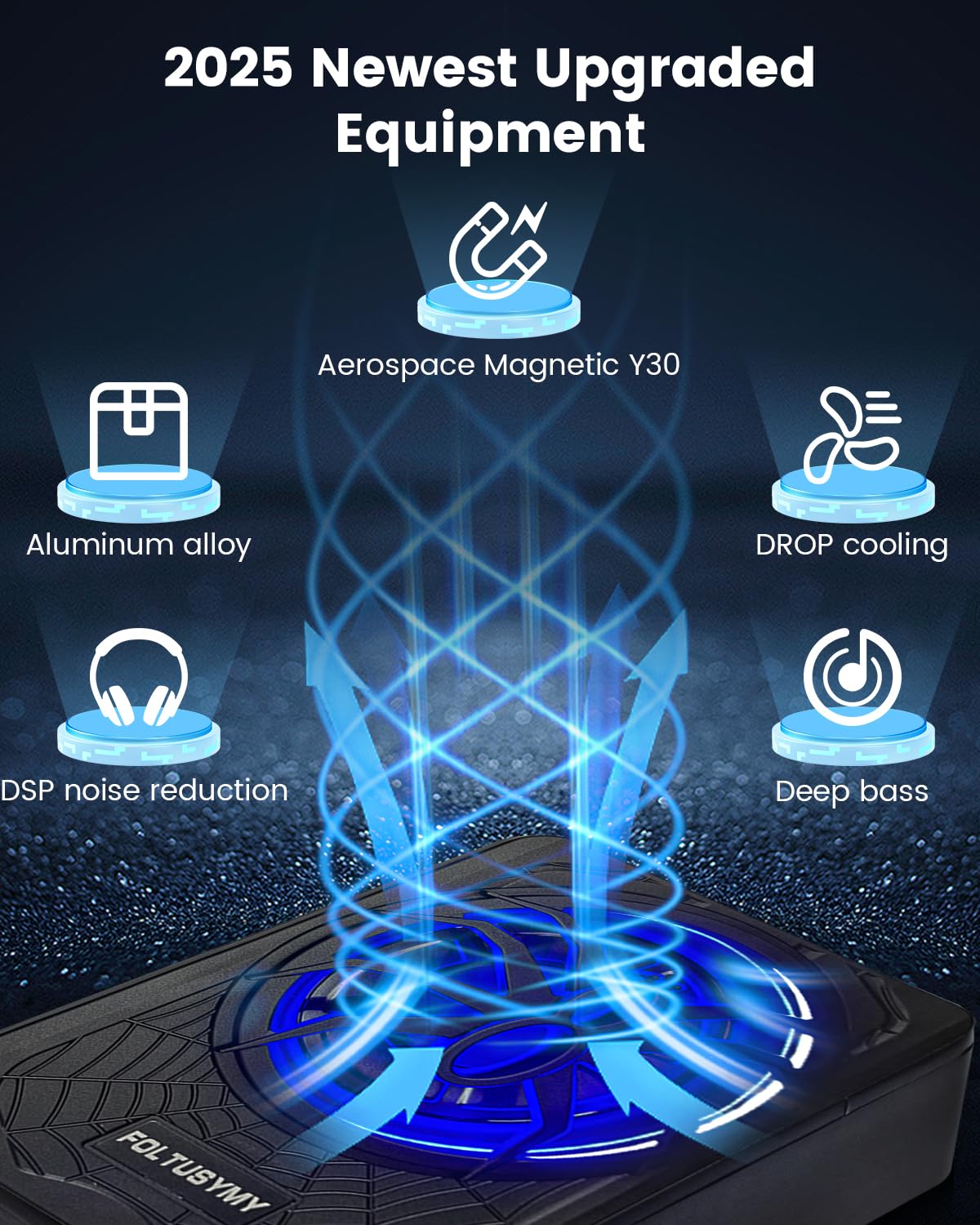 1200W 10" Slim Under Seat Powered Car Subwoofer with Blue LED Light U79548