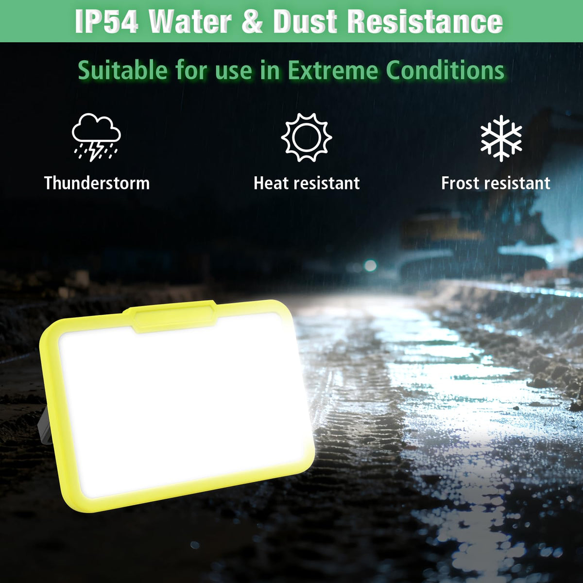LED Work Light, Rechargeable, 700 LM Magnetic Portable Flood Light with Adjustable Stand, IP54 Waterproof, 3 Lighting Modes with Emergency SOS, 1Pack A56335