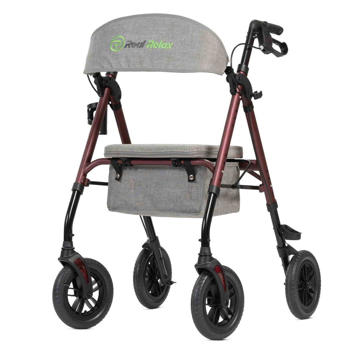 Light Red All Terrain Rollator Walker E9473
