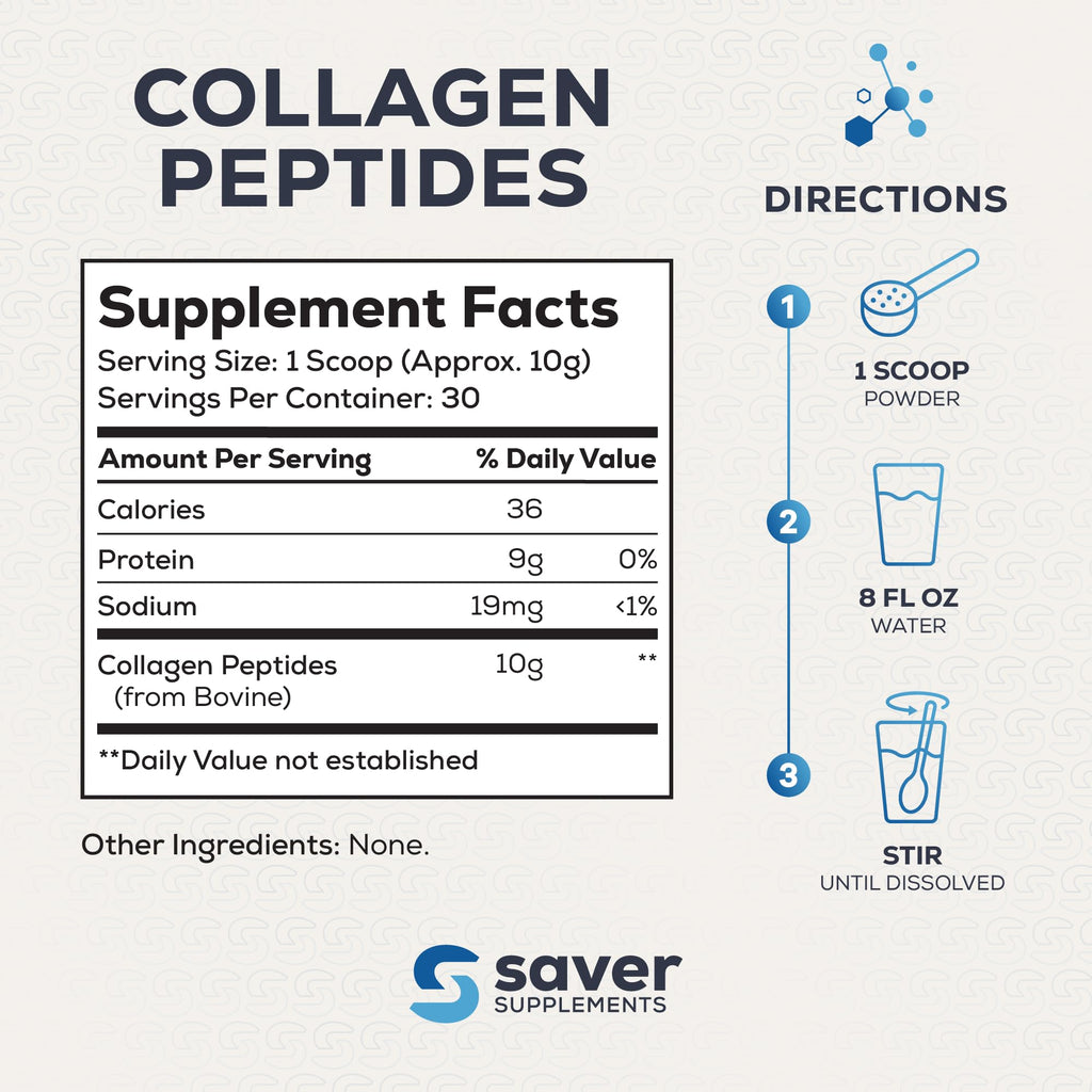 Collagen Peptides Powder, Unflavored, 10.58 oz F6992