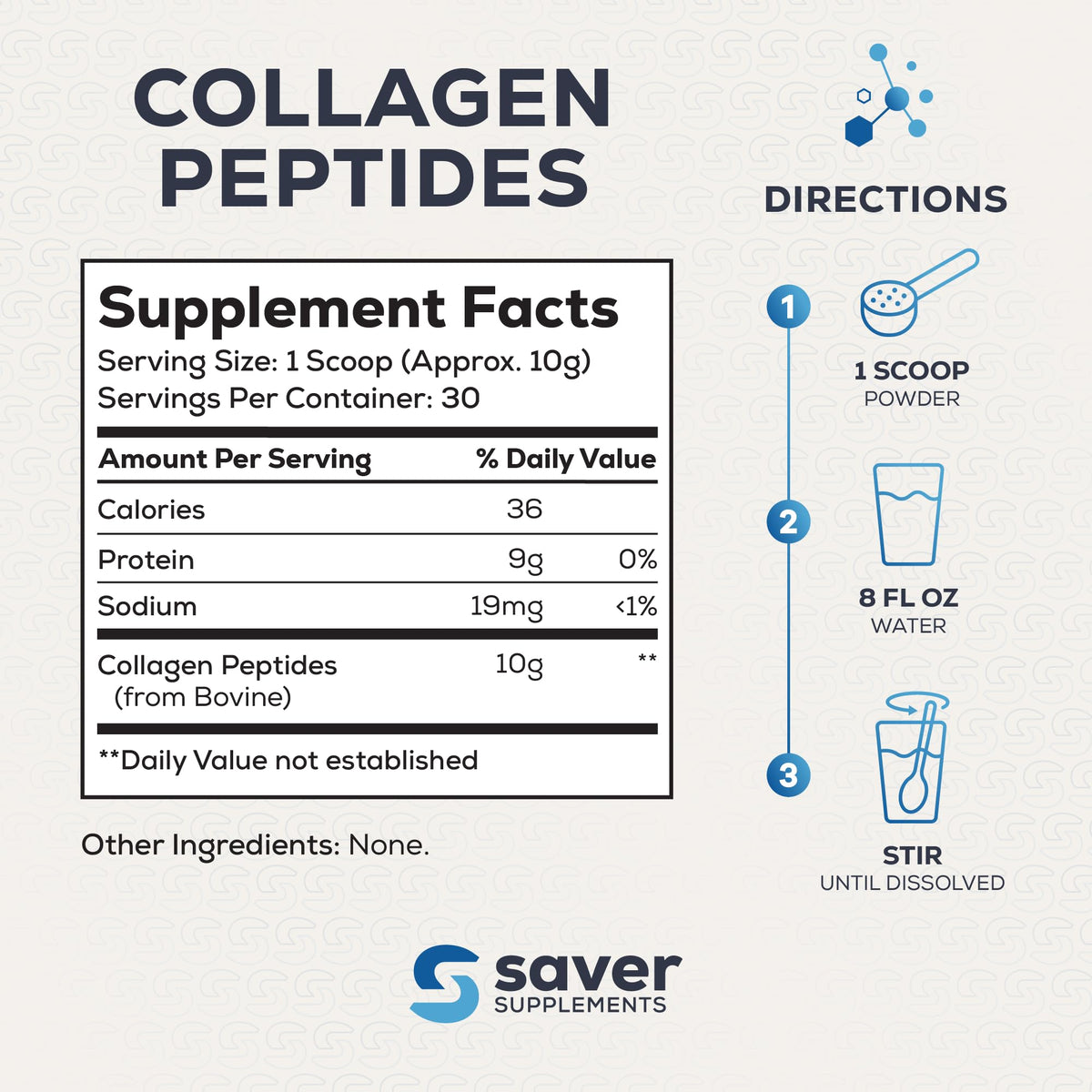 Collagen Peptides Powder, Unflavored, 10.58 oz F6992