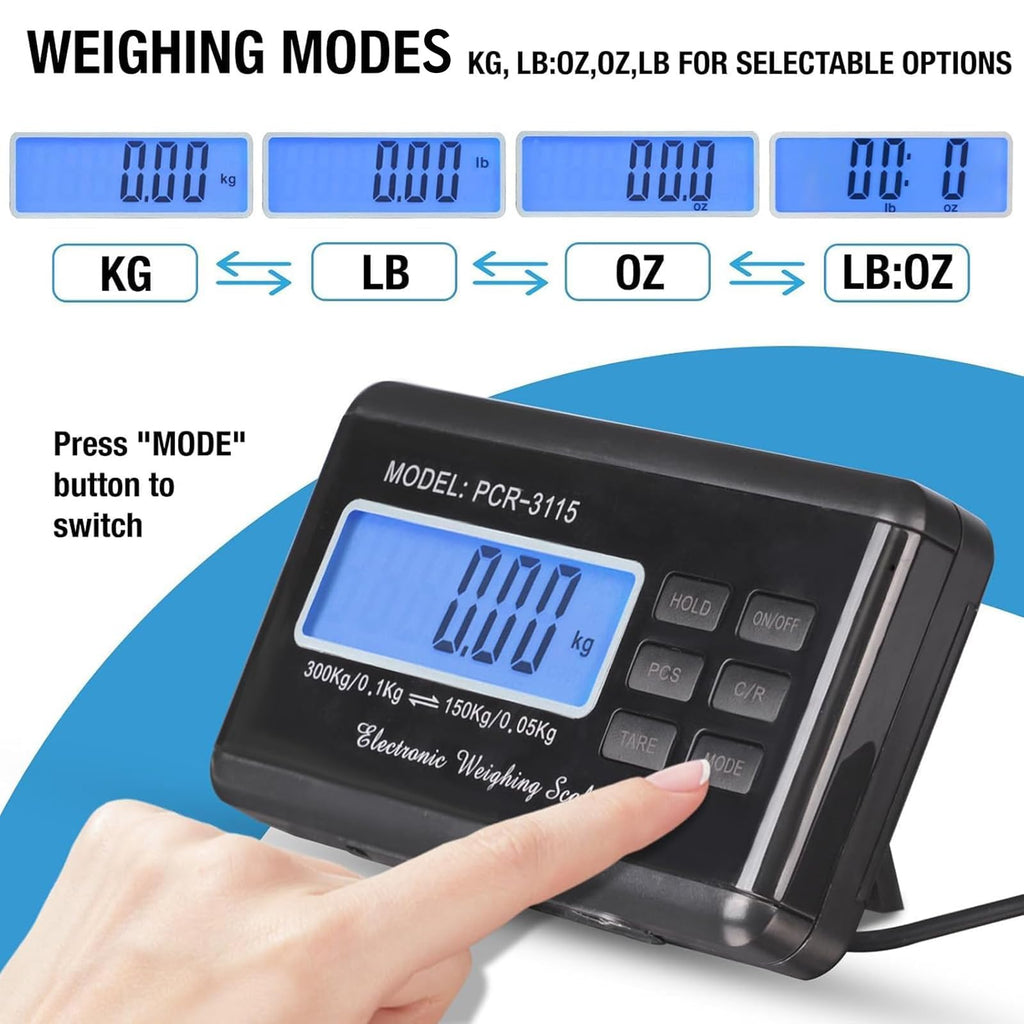 Heavy Duty Shipping Scale 660lbs Stainless Platform D889819