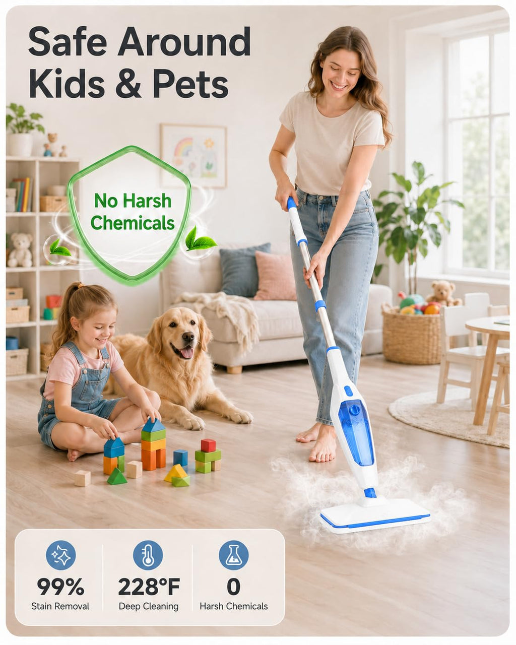 14-in-1 Detachable Steam Floor Mop I921