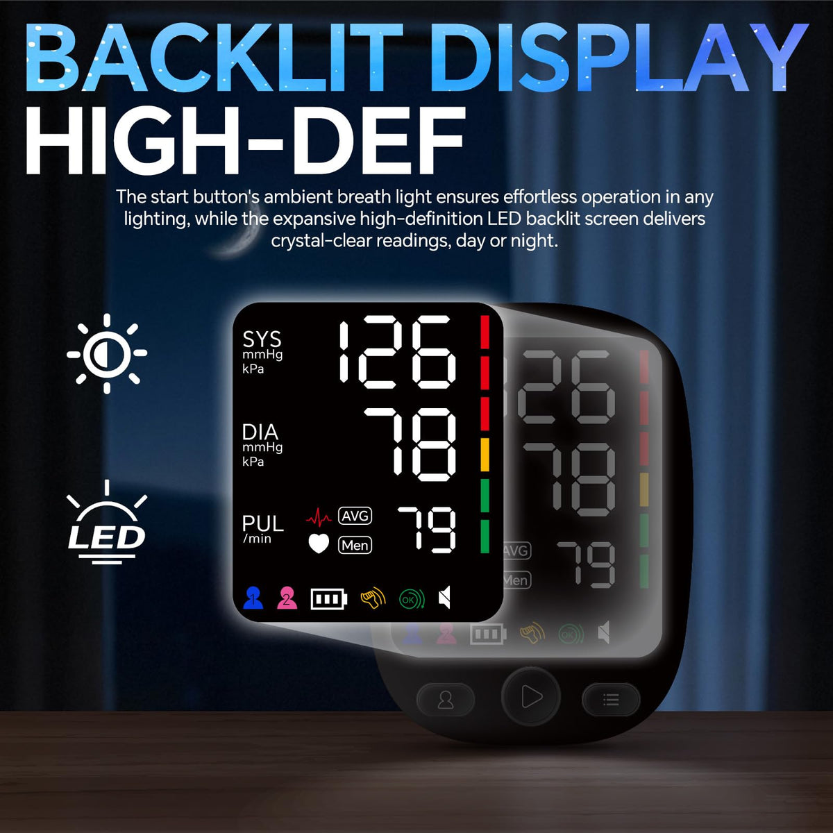 Electronic Blood Pressure Monitor with 9~17 inch Cuff M25628