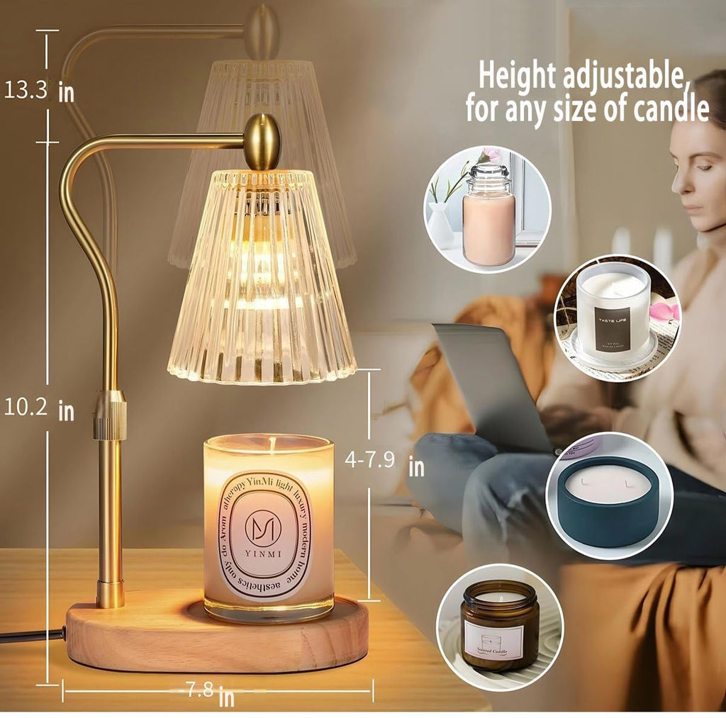 Adjustable Dimmable Candle Warmer Lamp with 2 Bulbs R934