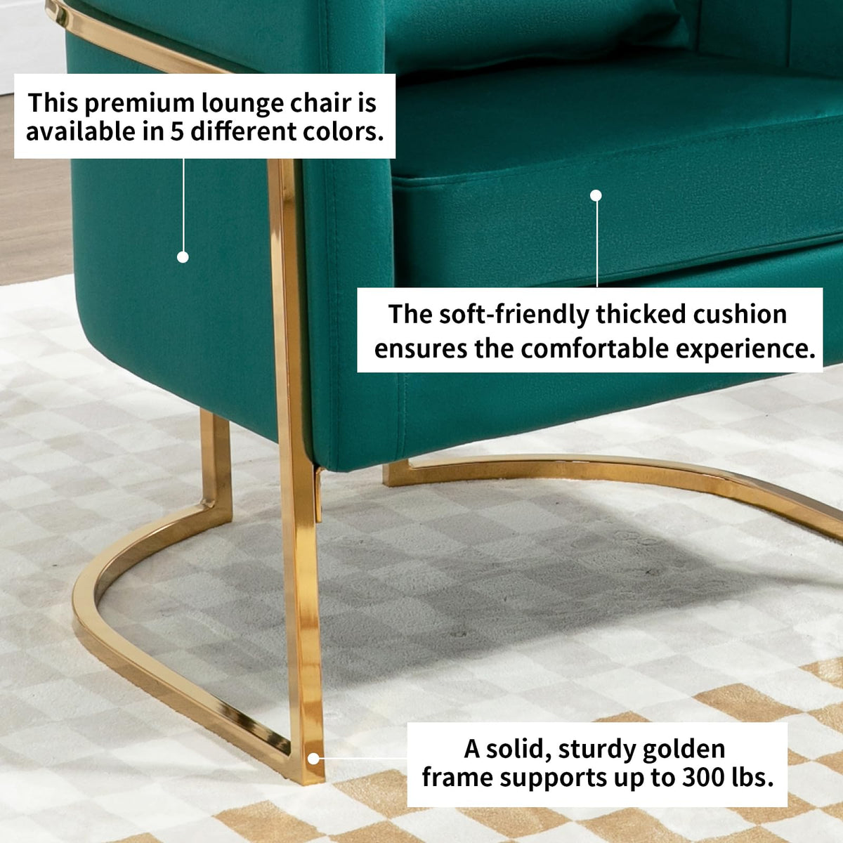 Velvet Accent Chairs Set of 2 Green I889166