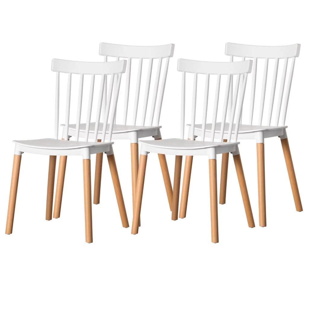 Plastic Dining Chair with Beech Wood Legs Z40597