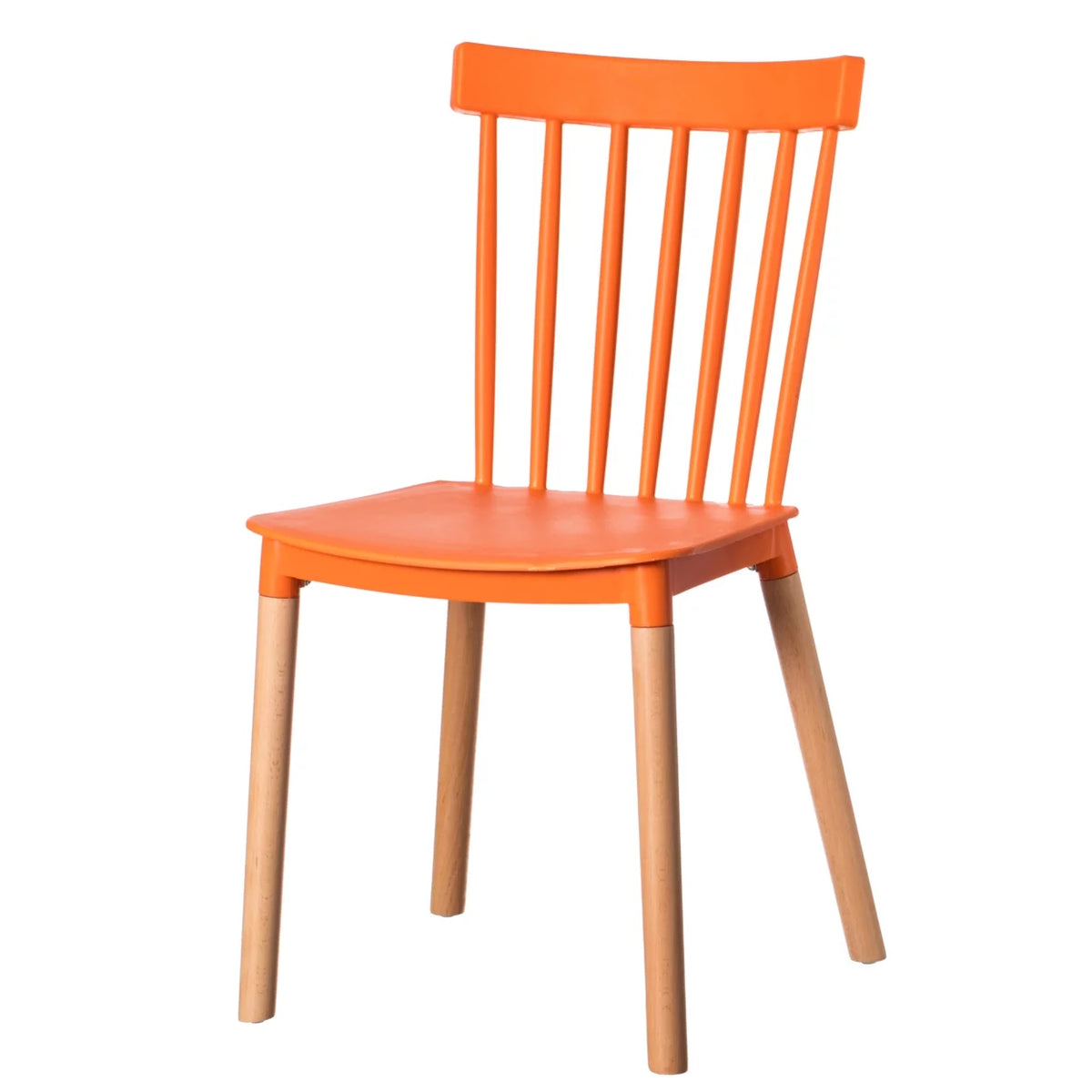 Plastic Dining Chair with Beech Wood Legs Z40597