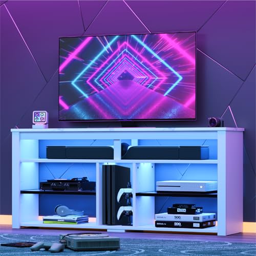 Carbon Fiber Black TV Stand with Storage P1427
