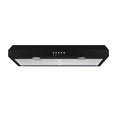 30 in. 350 CFM Convertible Under Cabinet Range Hood in Black with Mesh Filters and Push Button Control L744