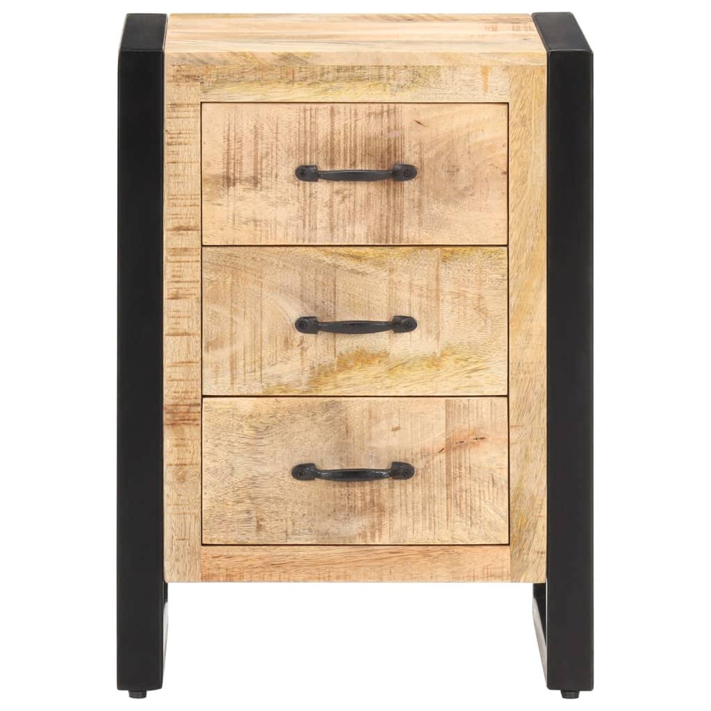 Solid Mango Wood Bedside Cabinet U9853