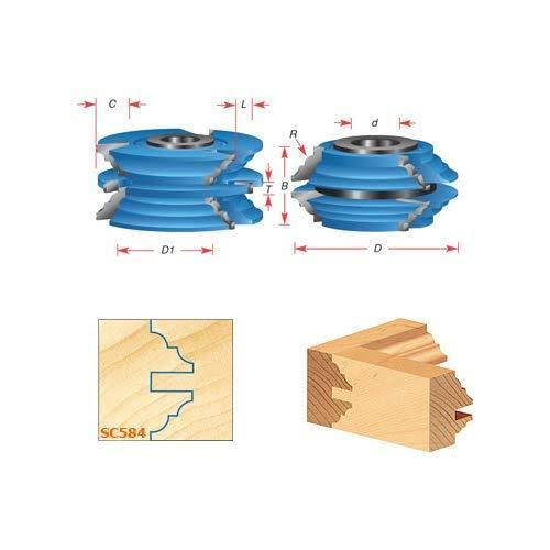 Carbide Tipped 3-Wing Stile & Rail Bead & Cove Cabinet Door 3-9/16 D x 1-9/16 L109540