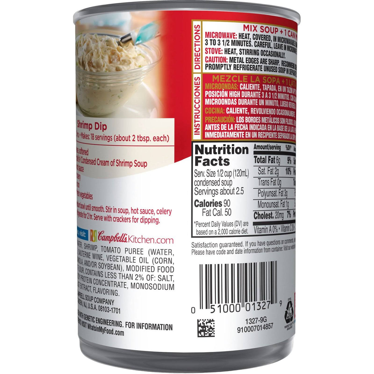 10.5 oz Can Cream of Shrimp Soup Pack of 12 M9689