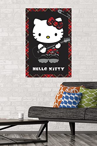 Hello Kitty Punk Red Wall Poster I830