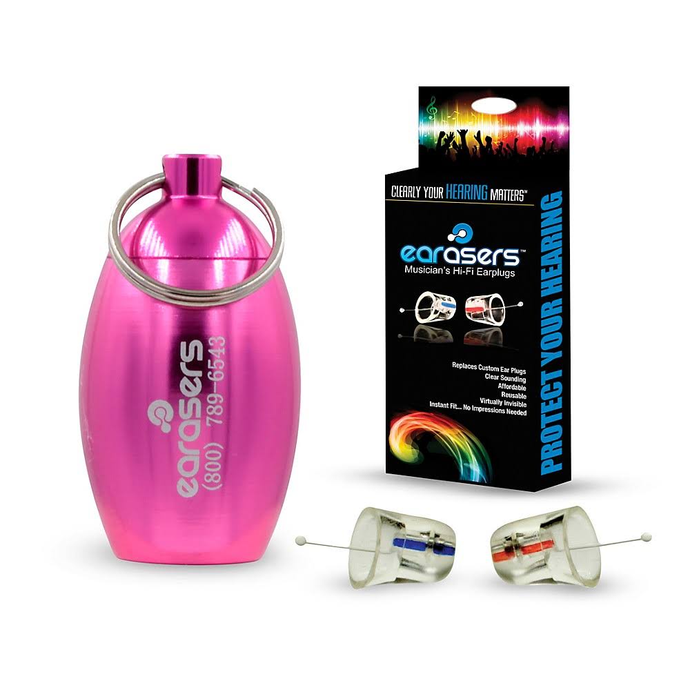 Pink Musicians Earplugs and Carrying Case Bundle M695862