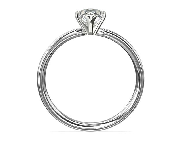 14K White Gold Marquise Cut Diamond Solitaire Ring U685