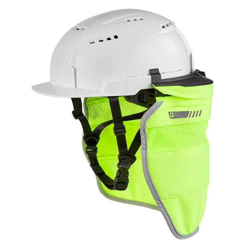 Yellow High Visibility Mesh Sunshade P1089
