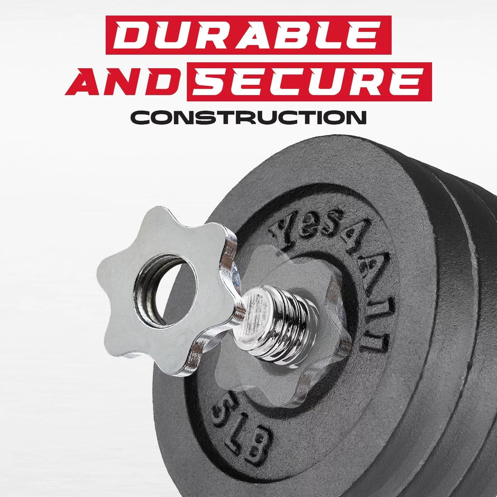 50 lbs Adjustable Cast Iron Dumbbell Set F4766