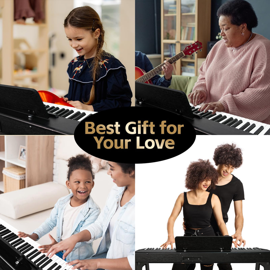 88 Key Weighted Digital Piano with Furniture Stand and Triple Pedal M787
